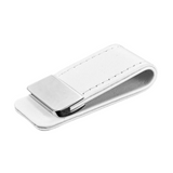 Luxury White Leather Money Clip - Tasseti