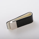 Luxury Black Leather Money Clip - Tasseti