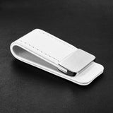 Luxury White Leather Money Clip - Tasseti