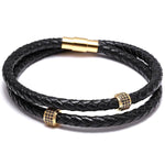 Micro Paved Leather Bracelet [2 Variants] - Tasseti