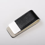 Luxury Black Leather Money Clip - Tasseti